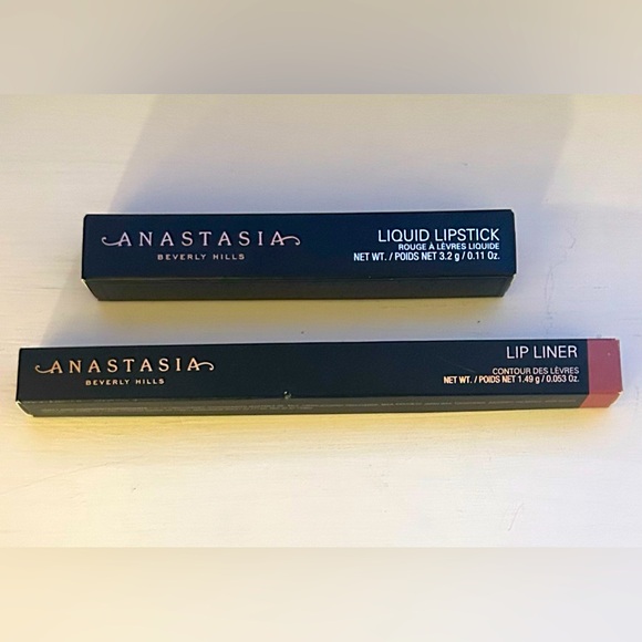 NWT Anastasia Liquid Lipstick & Lip Pencil Dusty Rose Colour - Picture 2 of 8